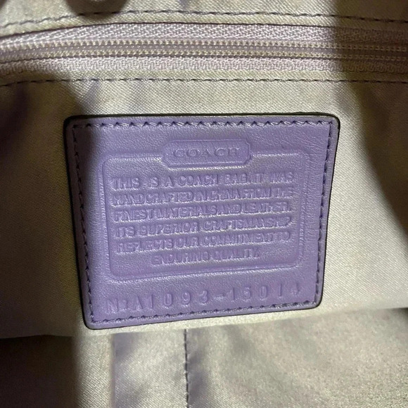 Coach beige canvas leather tote handbag - Picture 10 of 12